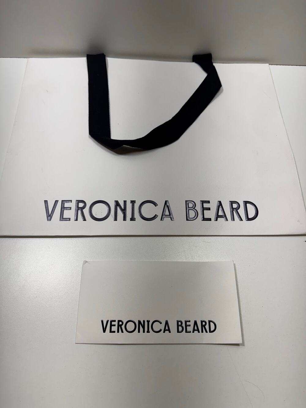 Authentic Veronica Beard Store Tote Gift Shopping Paper Bag Empty